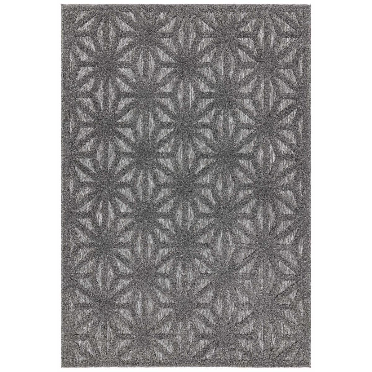 Salta Star Geometric Outdoor Rugs in SA01 Grey – image 1