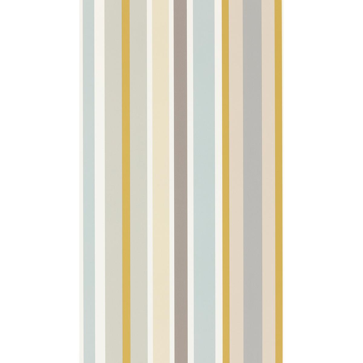 Jelly Tot Stripe Wallpaper 111262 by Scion in Slate Biscuit Maize Roll – image 2