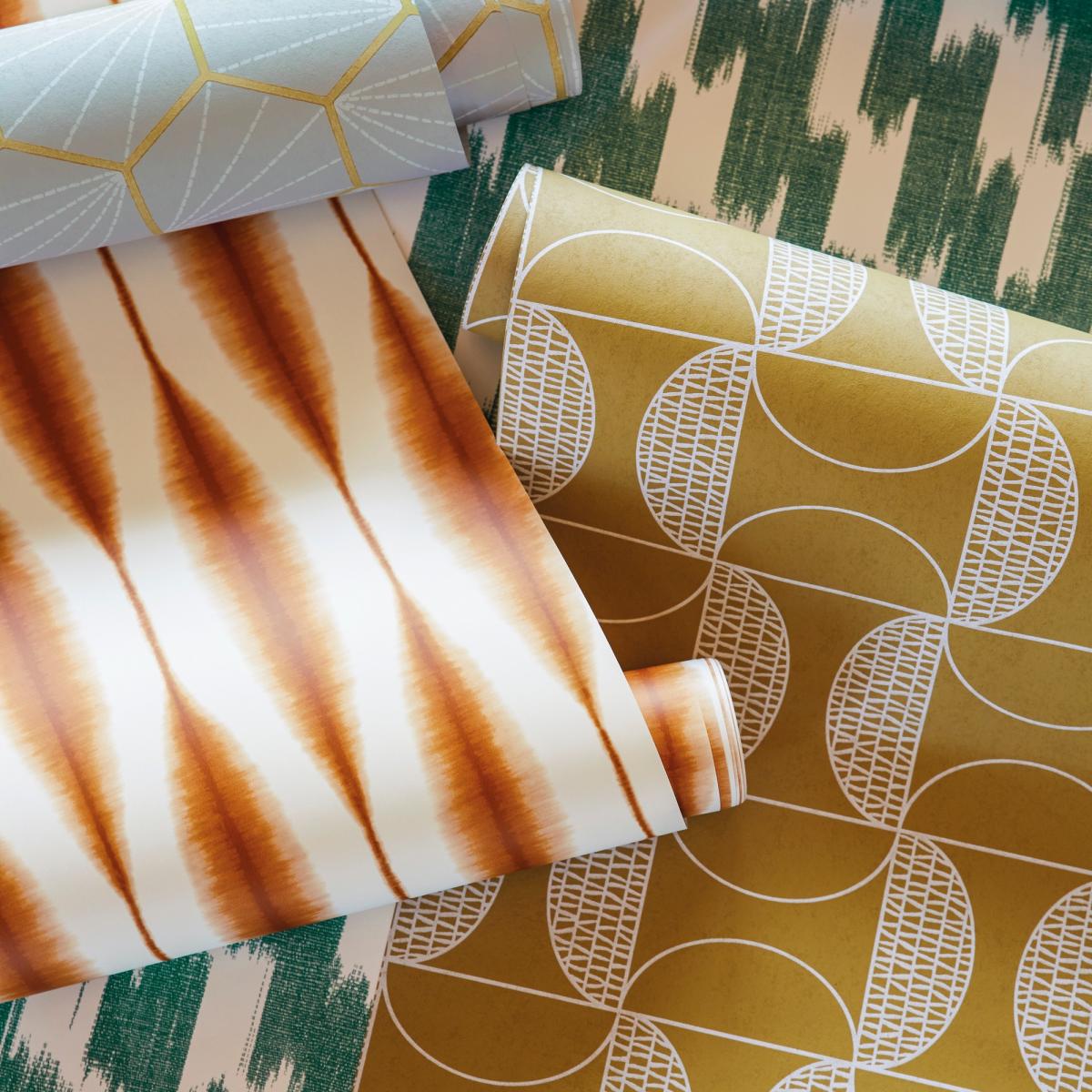 Kasuri Ikat Wallpaper 111935 by Scion in Chill Red Roll – image 2