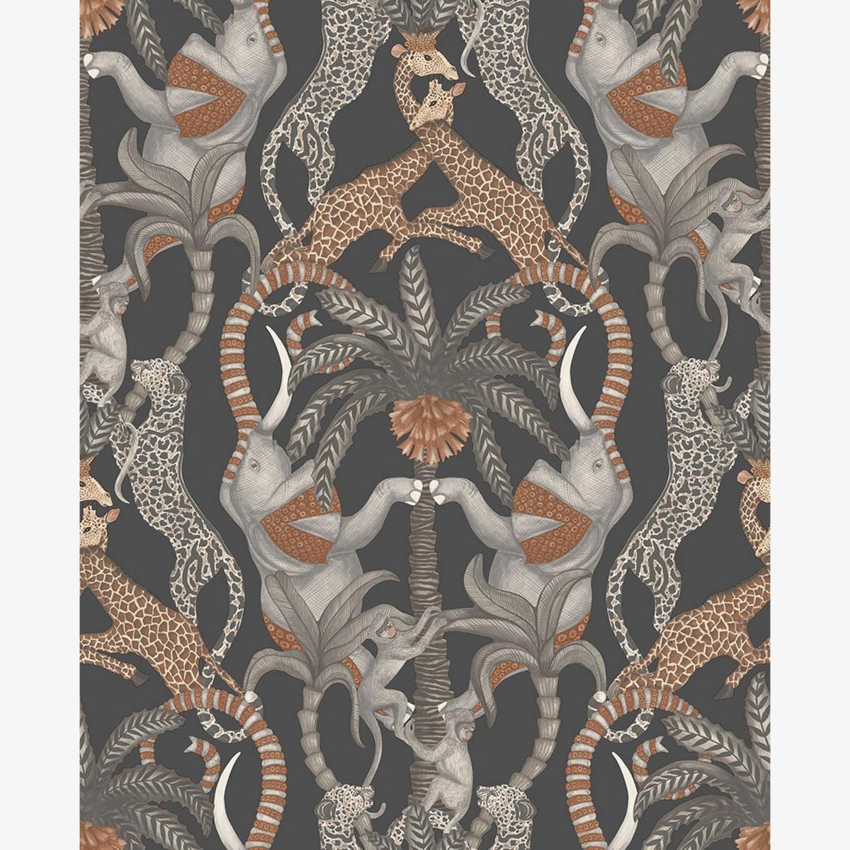 Safari Totem Wallpaper 119 2009 by Cole & Son in Ginger Orange Roll – image 1