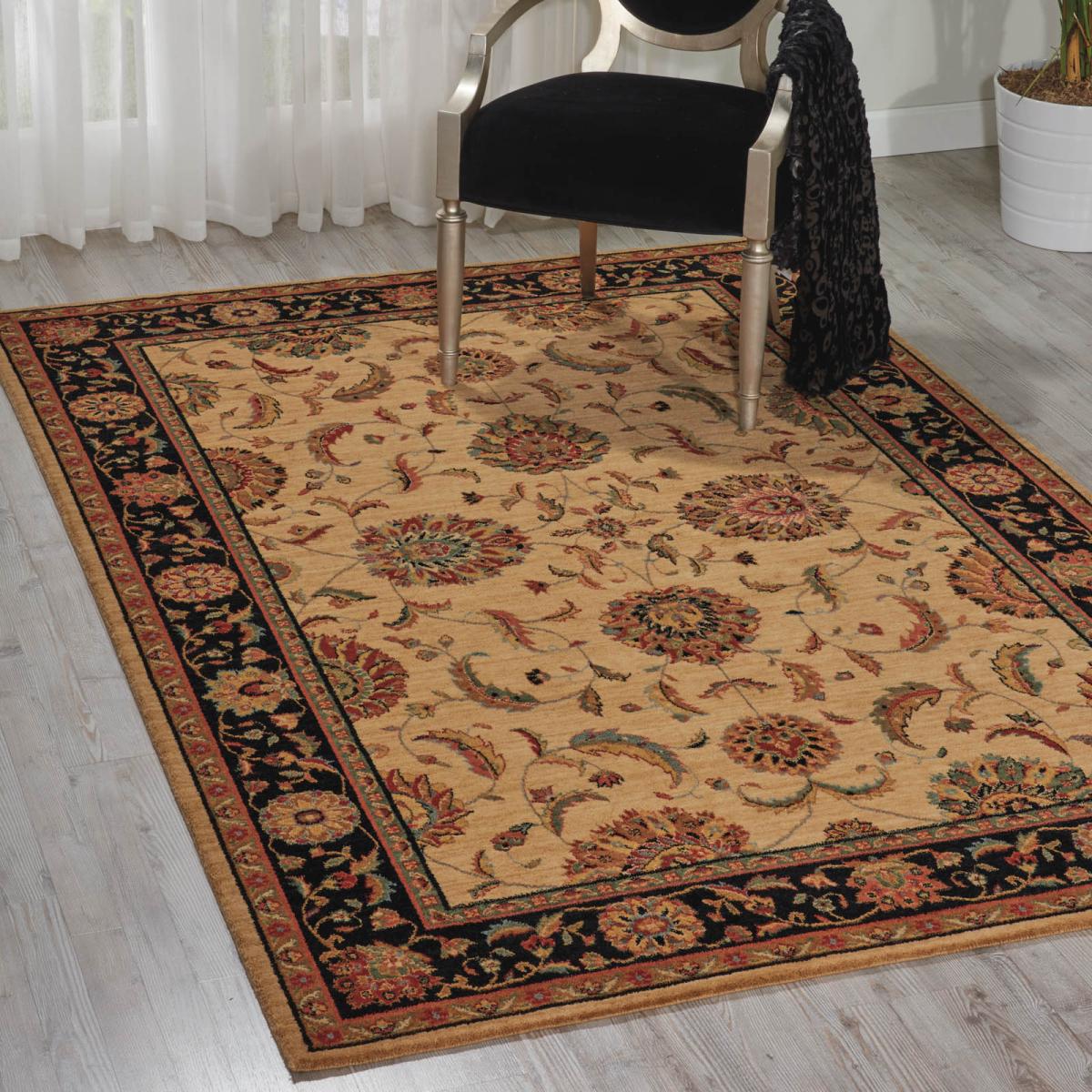 Living Treasure Rugs by Nourison LI04 in Ivory Black – image 1