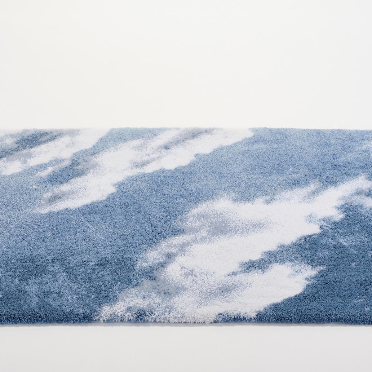 Nuage 330 Bath Mat in Powder Blue by Designer Abyss & Habidecor 70x120cm – image 3