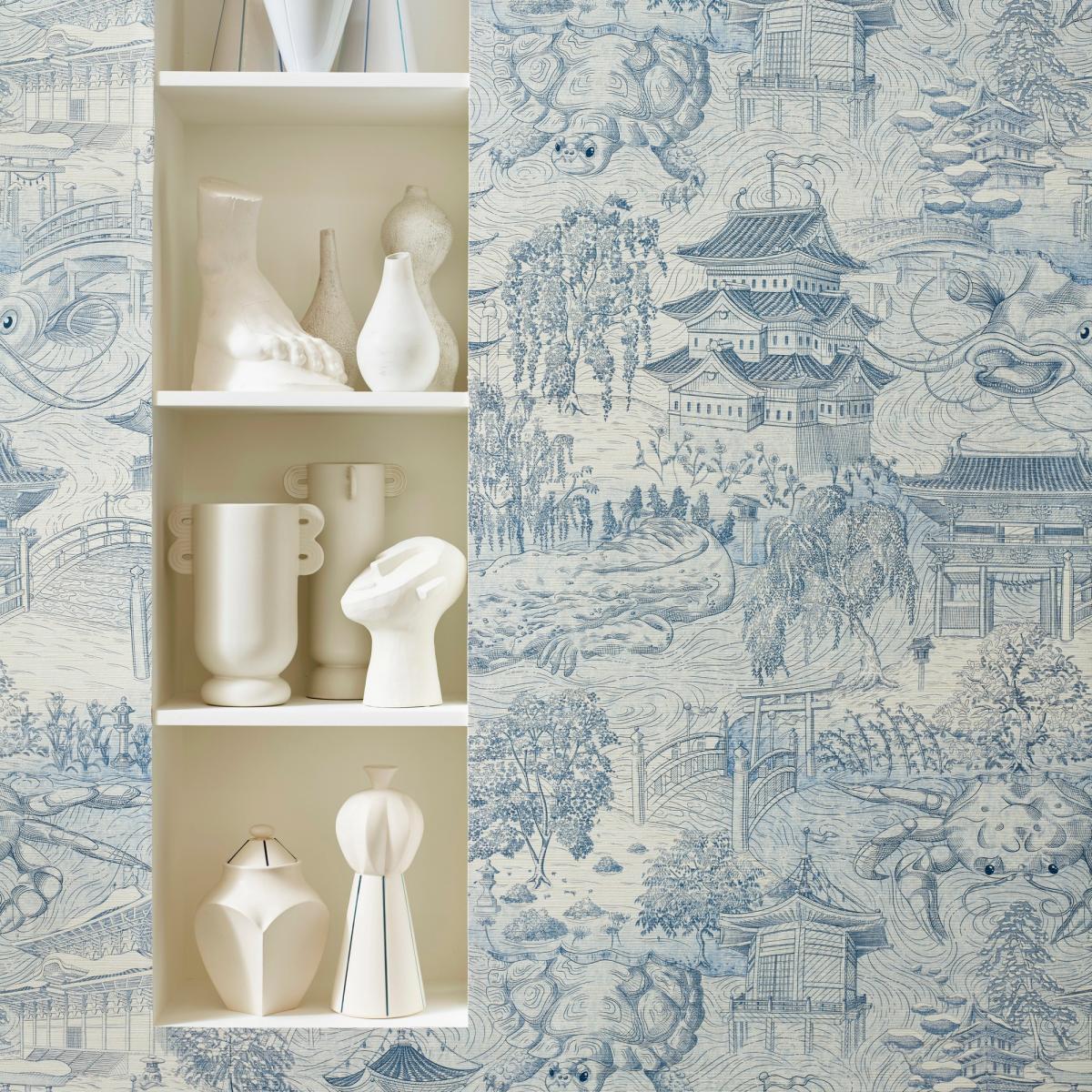Eastern Palace Wallpaper 312987 by Zoffany in Indigo Blue&nbsp;Roll – image 2