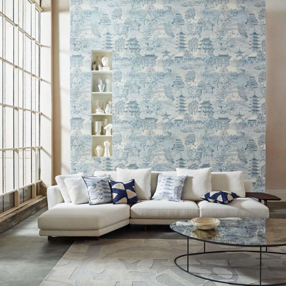 Eastern Palace Wallpaper 312987 by Zoffany in Indigo Blue&nbsp;Roll – image 3