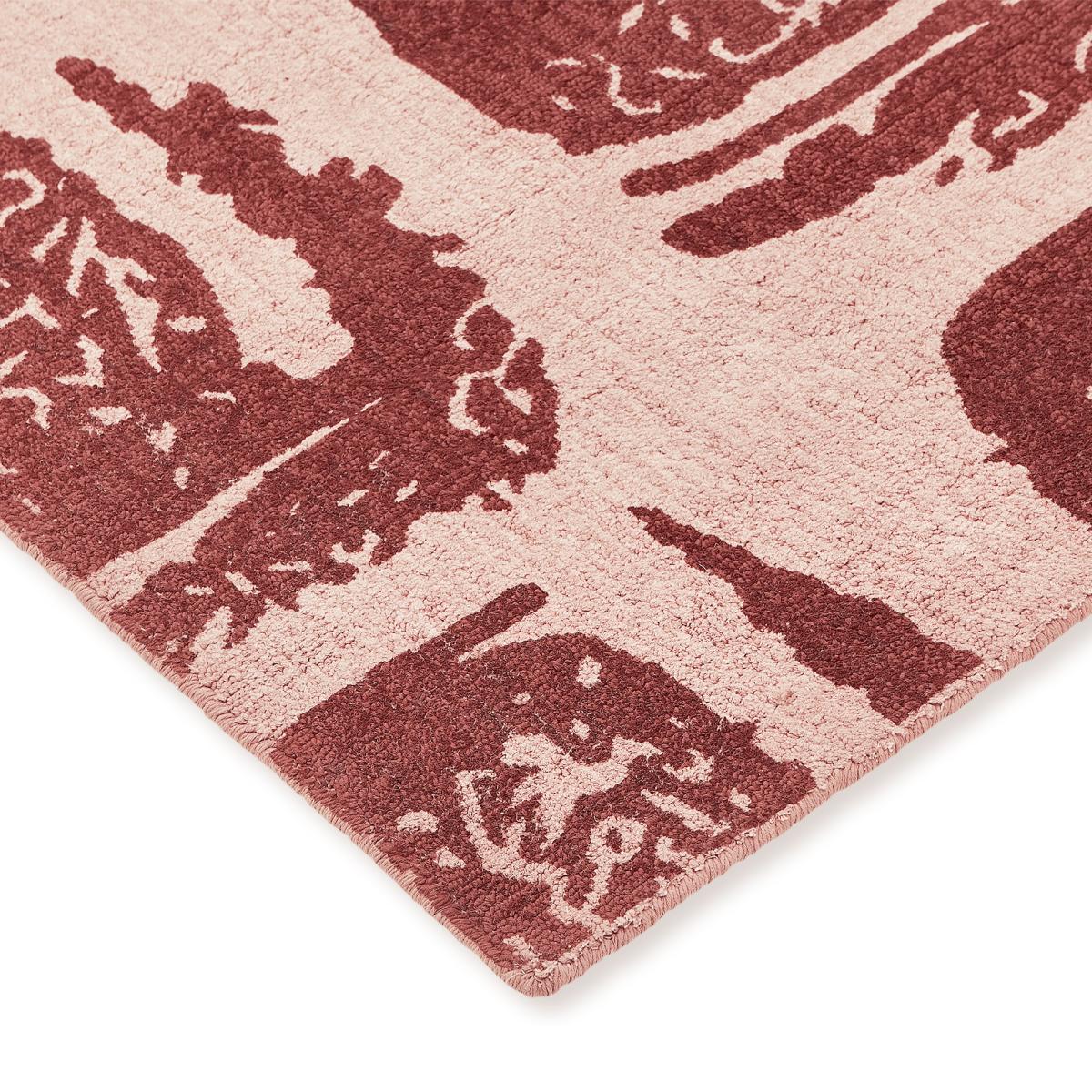 Woodblock 163003 Cotton Rugs by Ted Baker in Red170x230cm – image 3