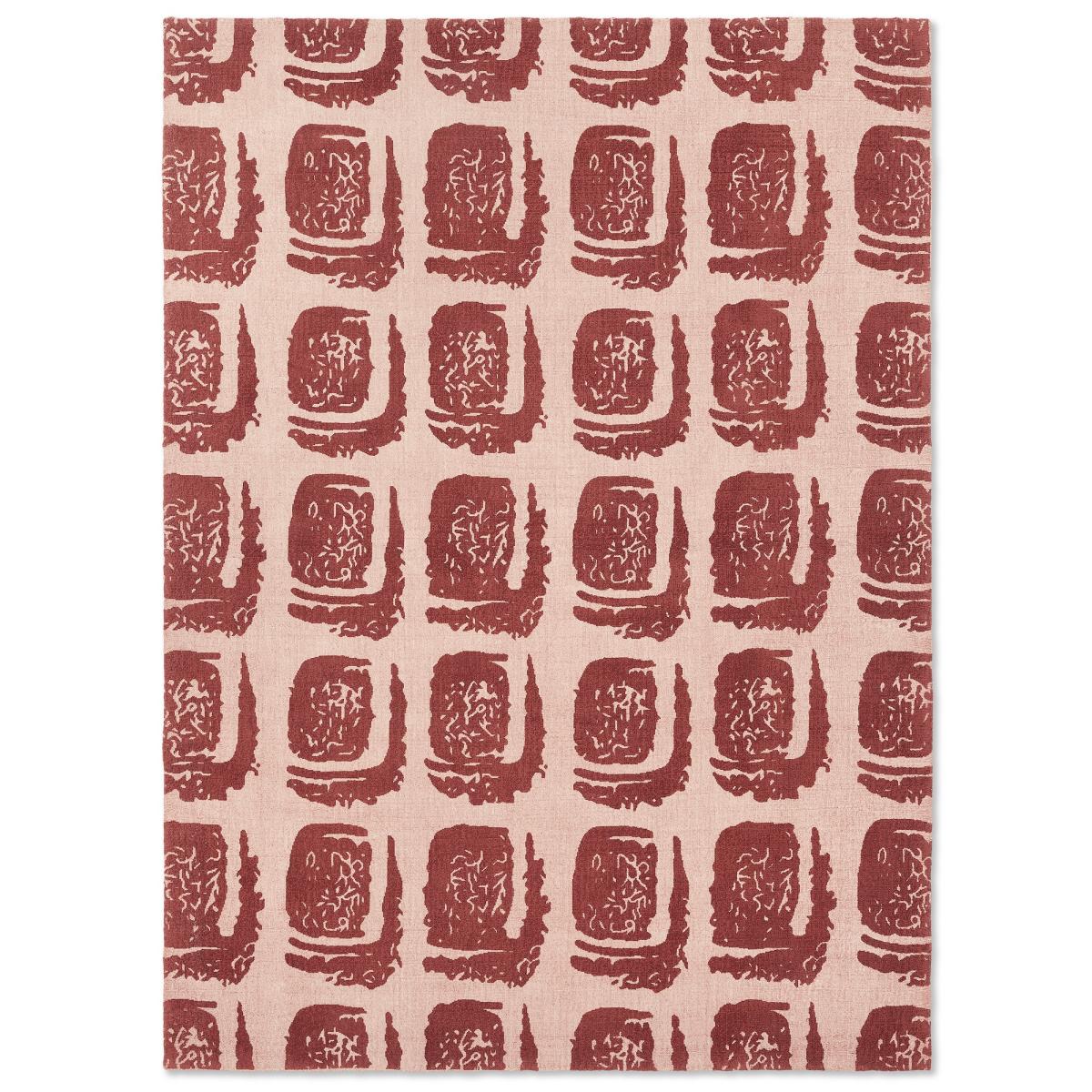 Woodblock 163003 Cotton Rugs by Ted Baker in Red170x230cm – image 5