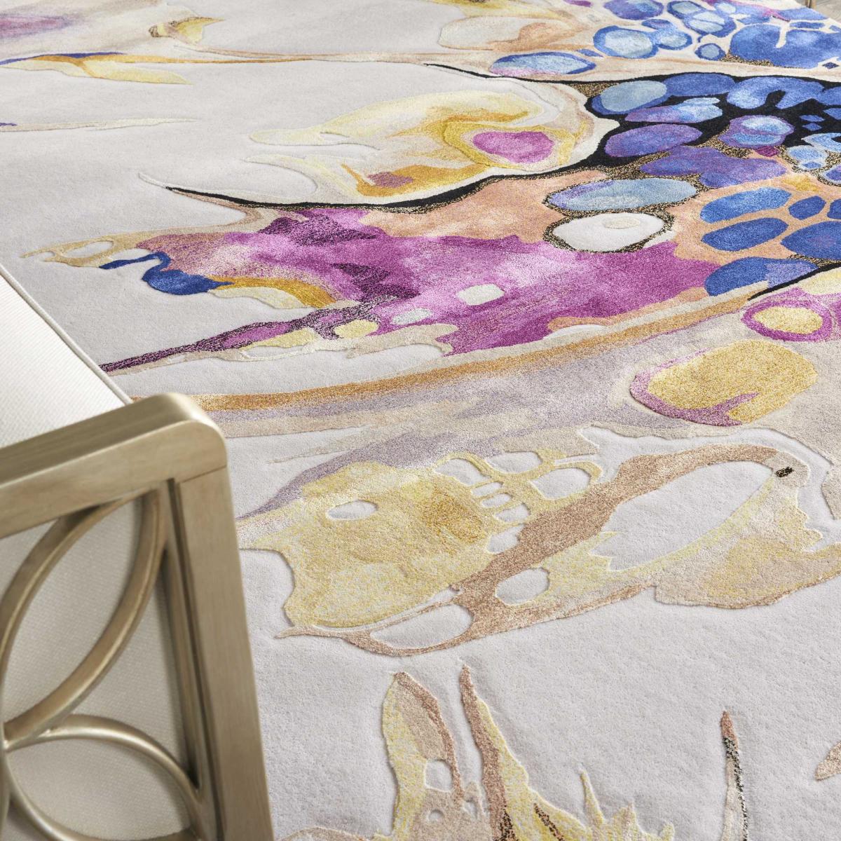 Prismatic PRS20 Abstract Wool Rugs in Grey Purple – image 2