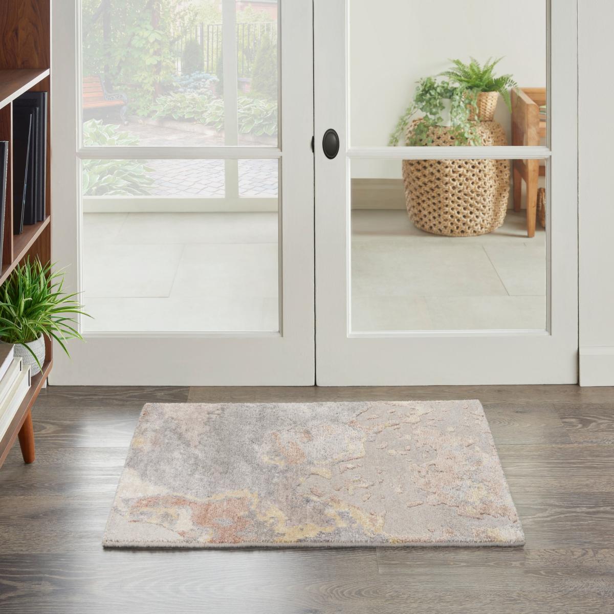 SHA20 Silk Shadows Abstract Rugs by Nourison in Silver Grey 114x175cm – image 4