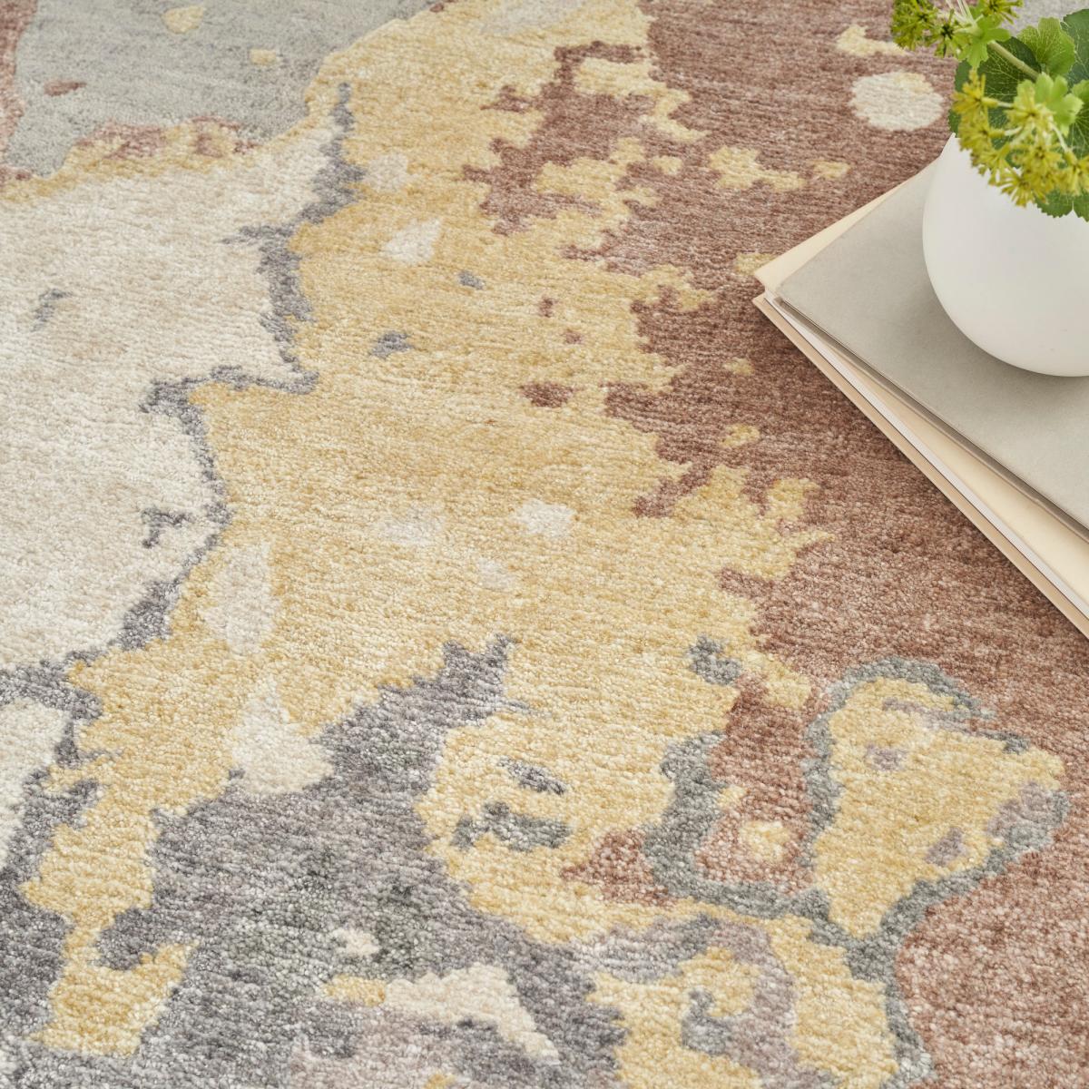 SHA20 Silk Shadows Abstract Rugs by Nourison in Silver Grey 114x175cm – image 5