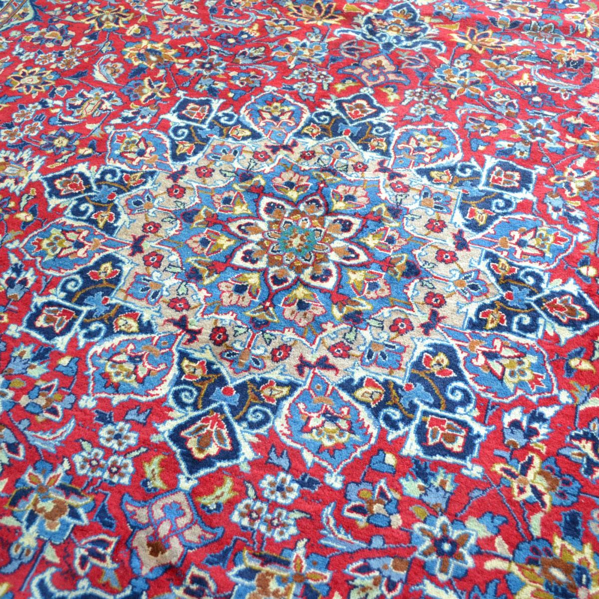 Maschhad 18088 Traditional Hand Knotted Wool Rug in Red 390x300cm – image 2