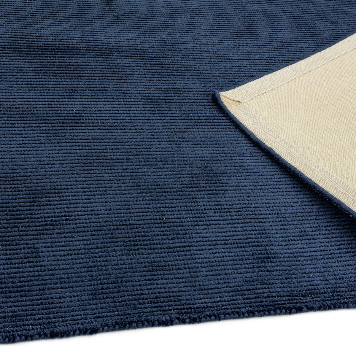 Reko Plain Vicose Rugs in Navy Blue 100x150cm – image 3