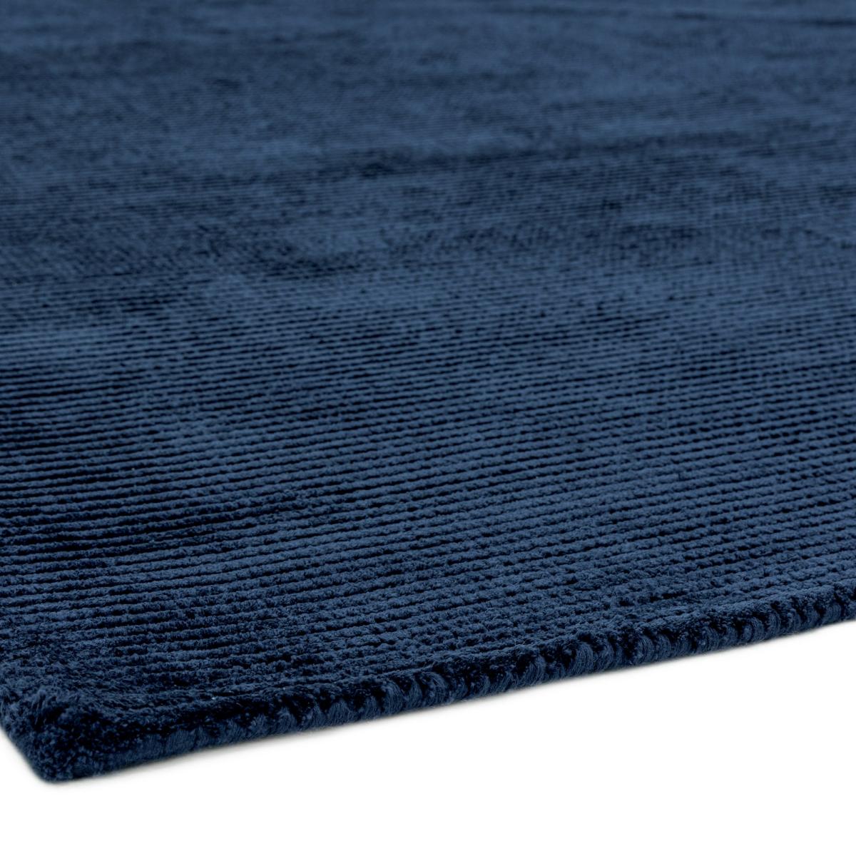 Reko Plain Vicose Rugs in Navy Blue 100x150cm – image 4