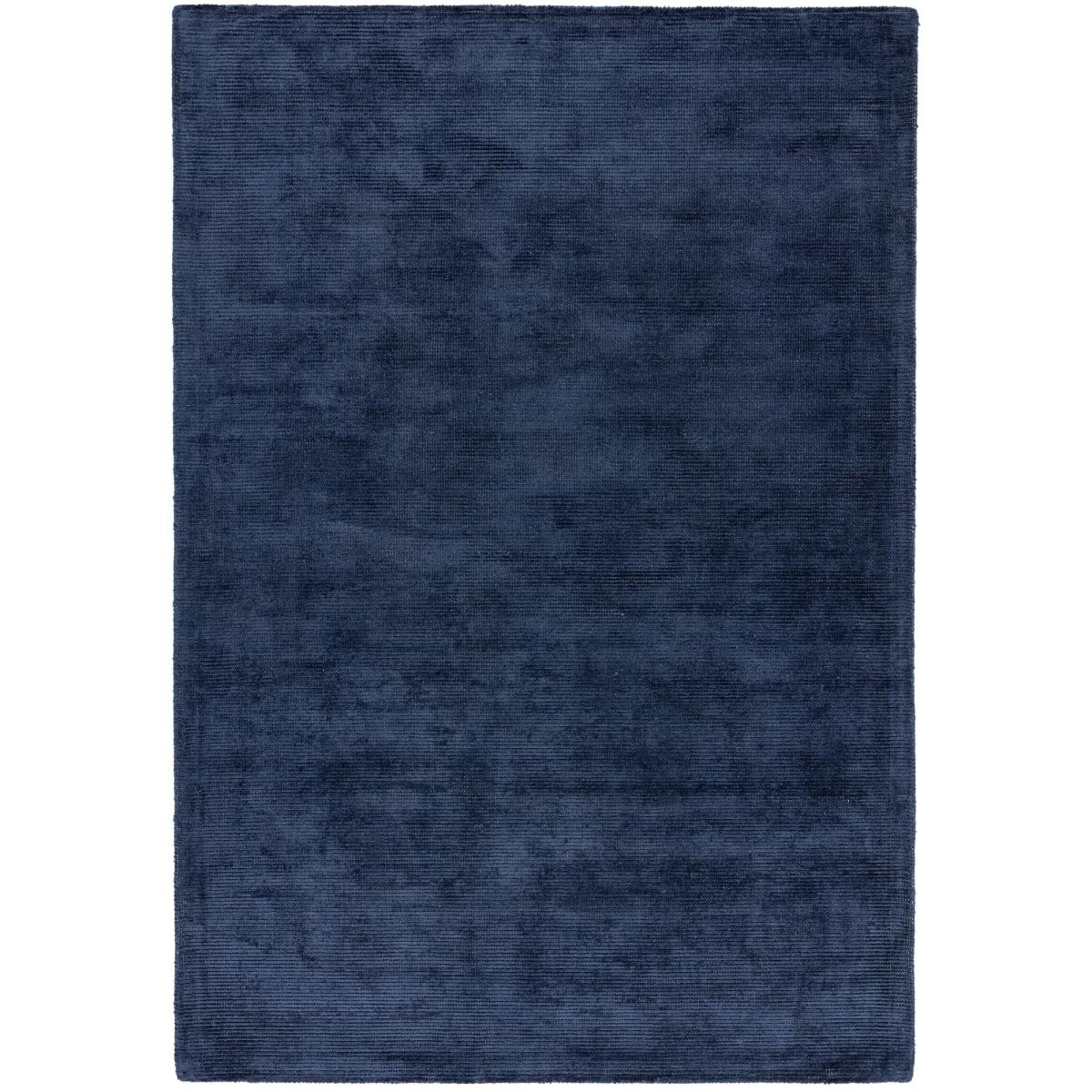Reko Plain Vicose Rugs in Navy Blue 100x150cm – image 5