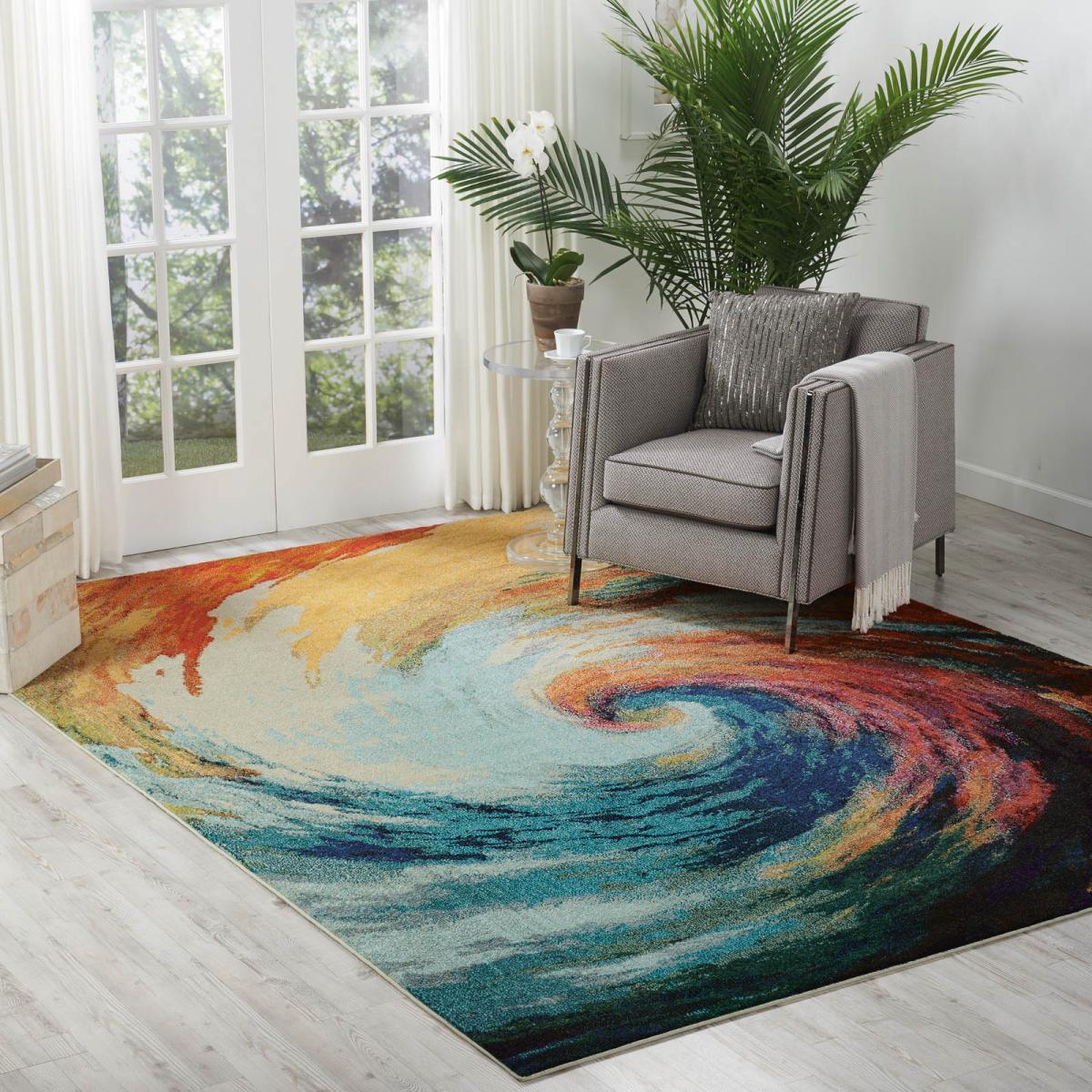 Celestial Rugs CES07 Wave by Nourison – image 1
