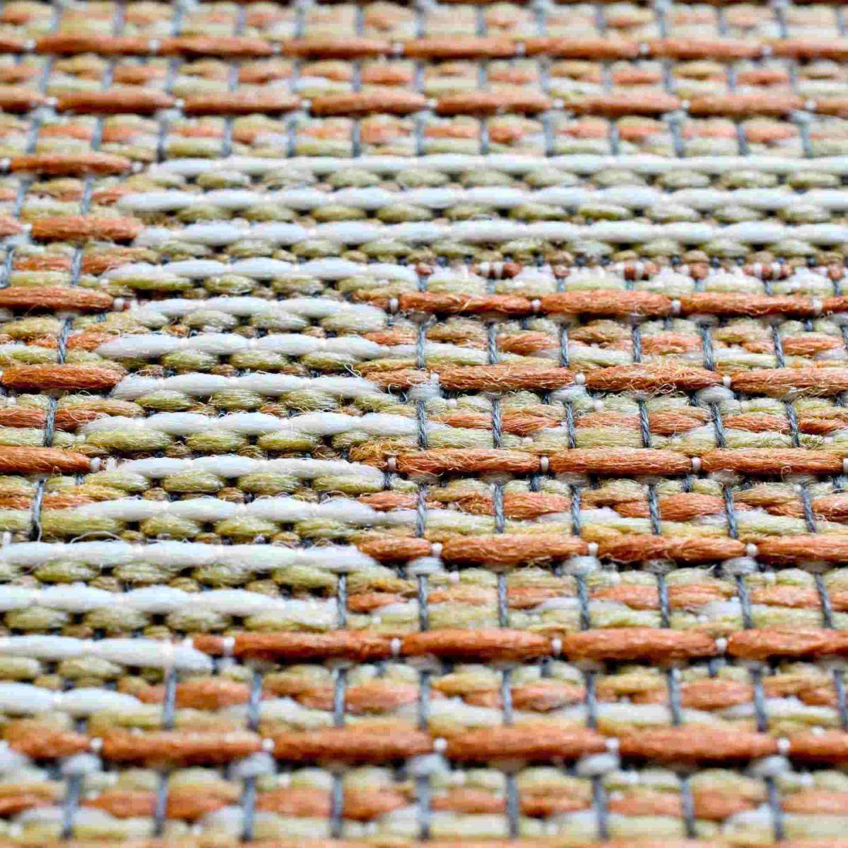 Newquay Geometric Trellis Flatweave Outdoor Rugs 96003 8008 Orange – image 4
