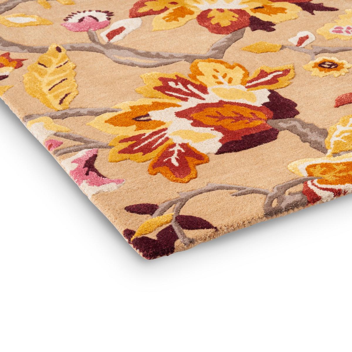 Amanpuri 145103 Leaf Wool Rugs By Sanderson in Russet Brown 140x200cm – image 2