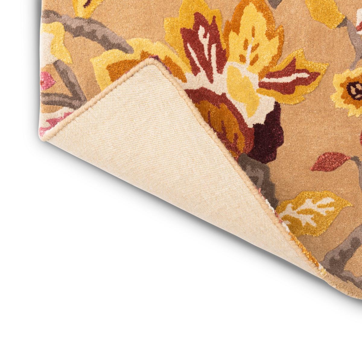Amanpuri 145103 Leaf Wool Rugs By Sanderson in Russet Brown 140x200cm – image 3