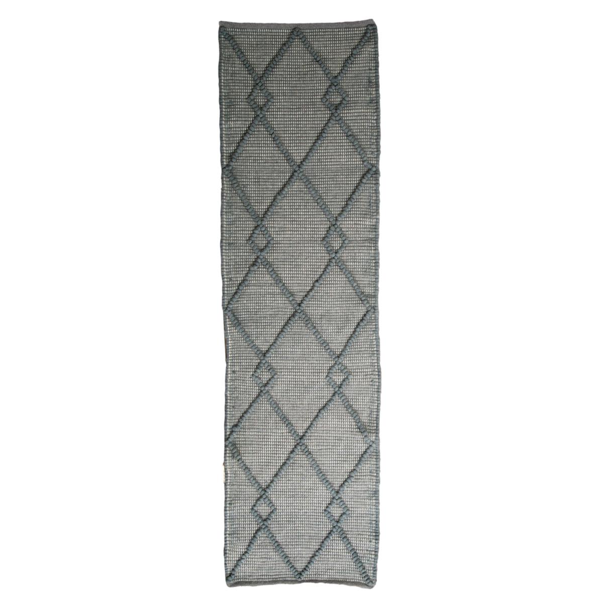 Saffron Boho Wool Runner Rugs in Grey60x230cm – image 3
