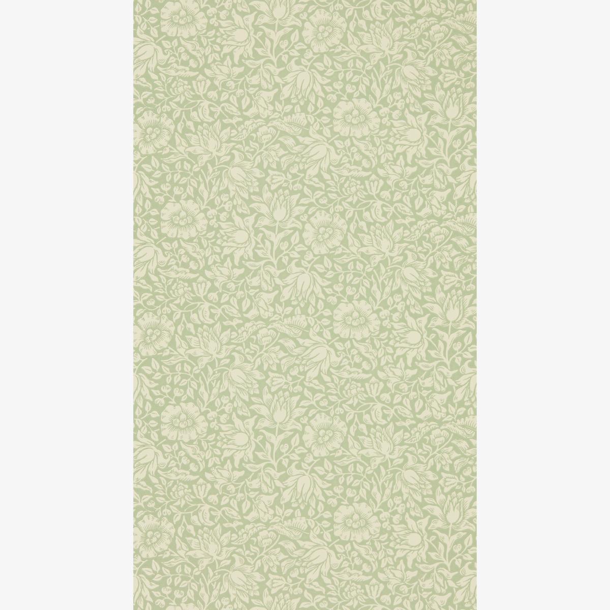 Mallow Wallpaper 216678 by Morris & Co in Apple Green Roll