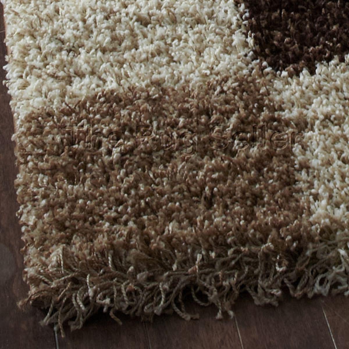Vista Shaggy Rugs 2247 Check Beige Brown – image 2