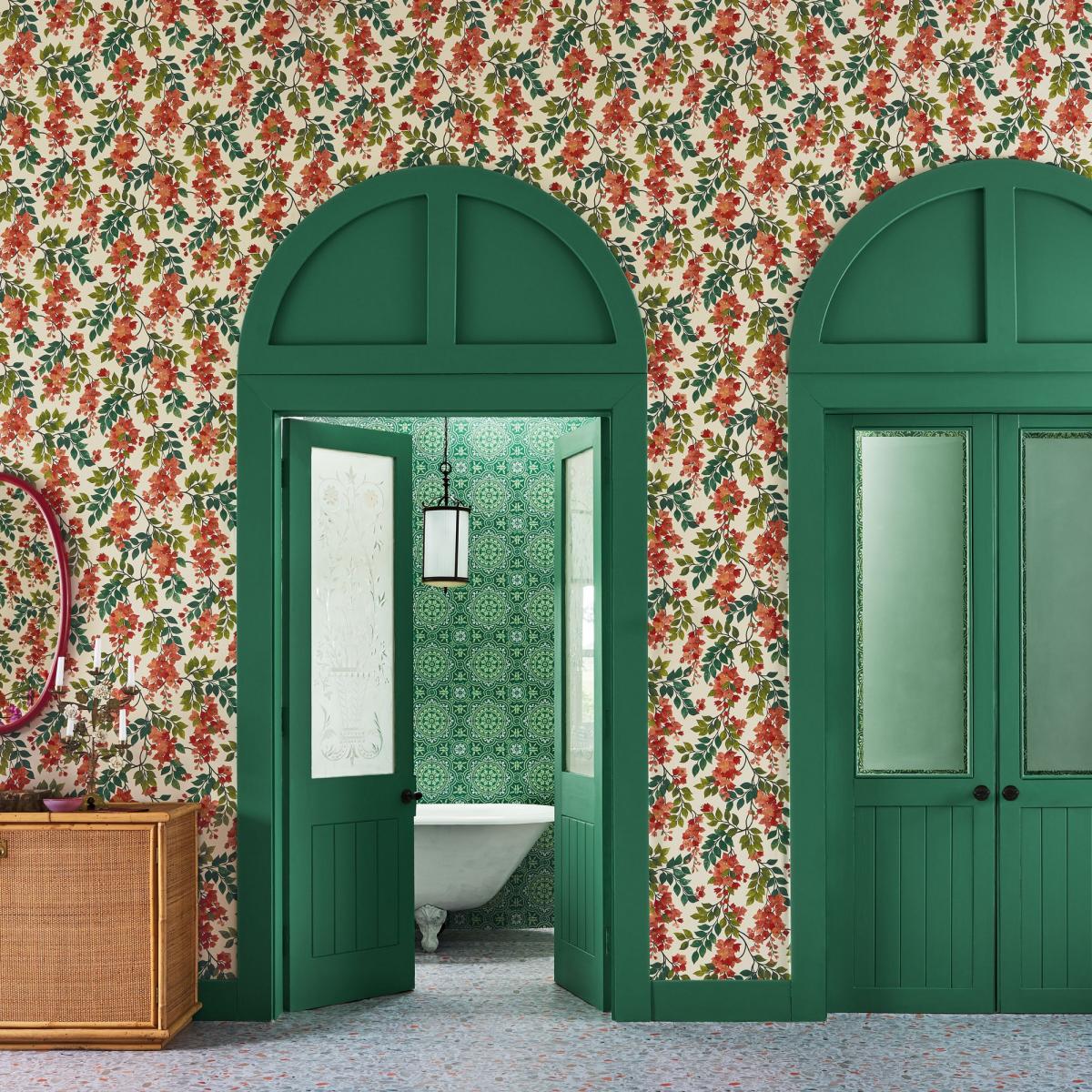 Bougainvillea Wallpaper 117 6016 by Cole & Son in Olive GreenRoll