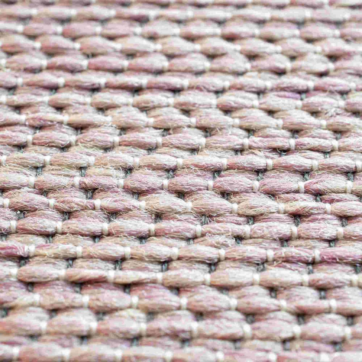 Newquay Plain Bordered Indoor Outdoor Rugs 96027 8016 in Pink 200x290cm – image 3
