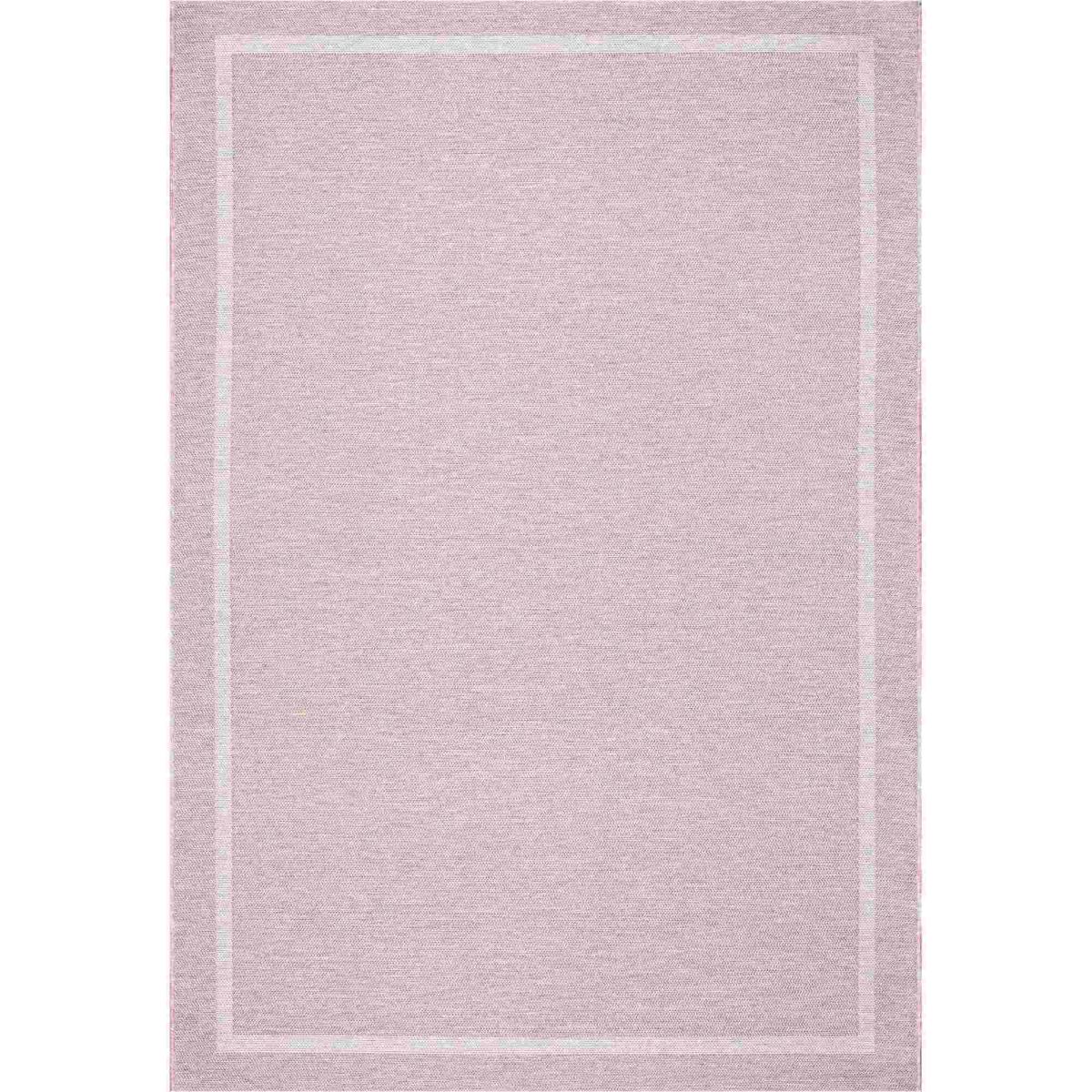 Newquay Plain Bordered Indoor Outdoor Rugs 96027 8016 in Pink 200x290cm – image 5