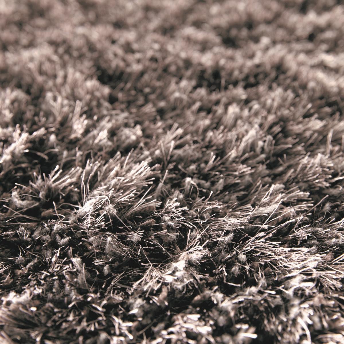 Ryedale Heather Circle Plain Shaggy Wool Rug in Grey 160x160cm – image 2