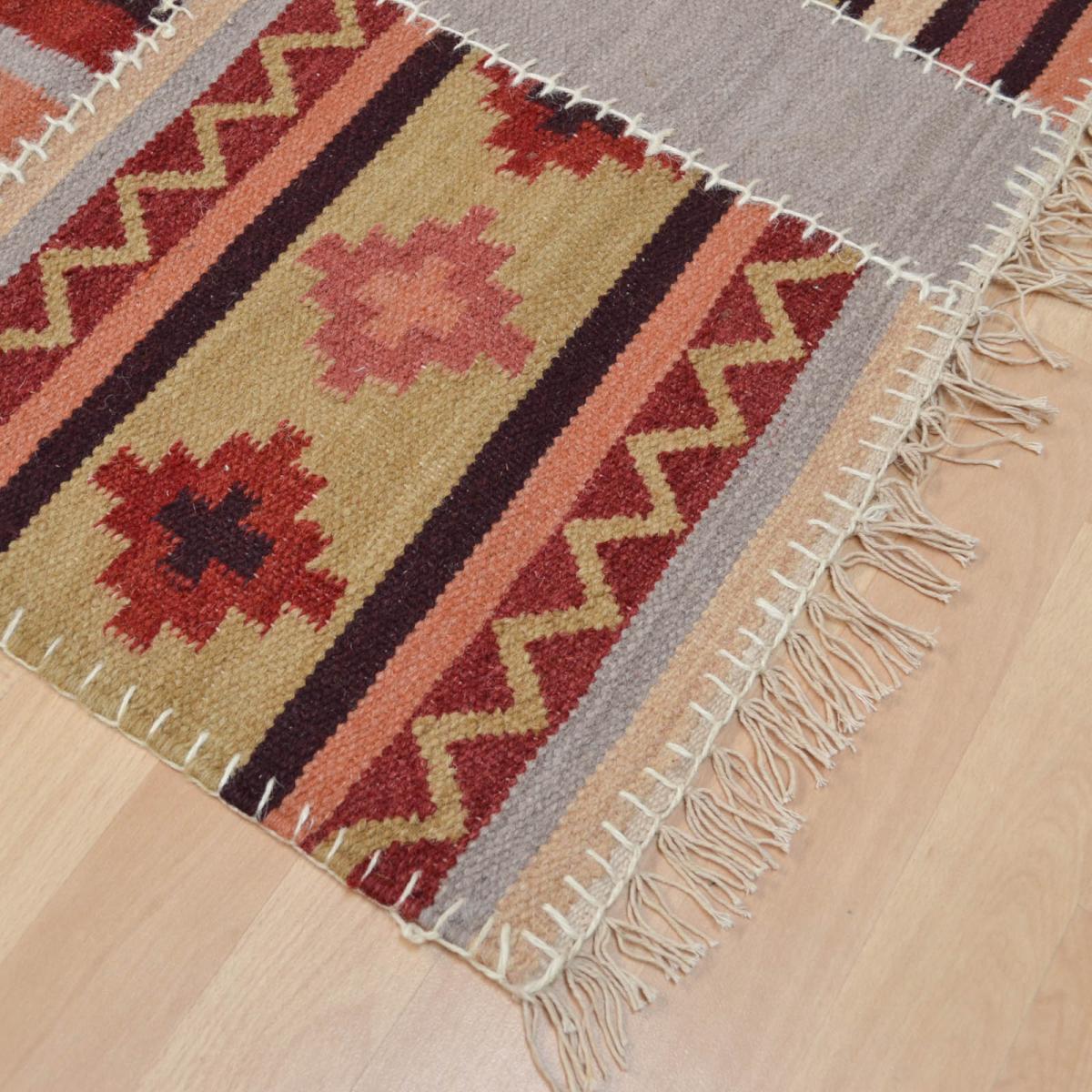 Kelims KP01 Tribal Patchwork Flatweave Rugs in Multi 160x230cm – image 2