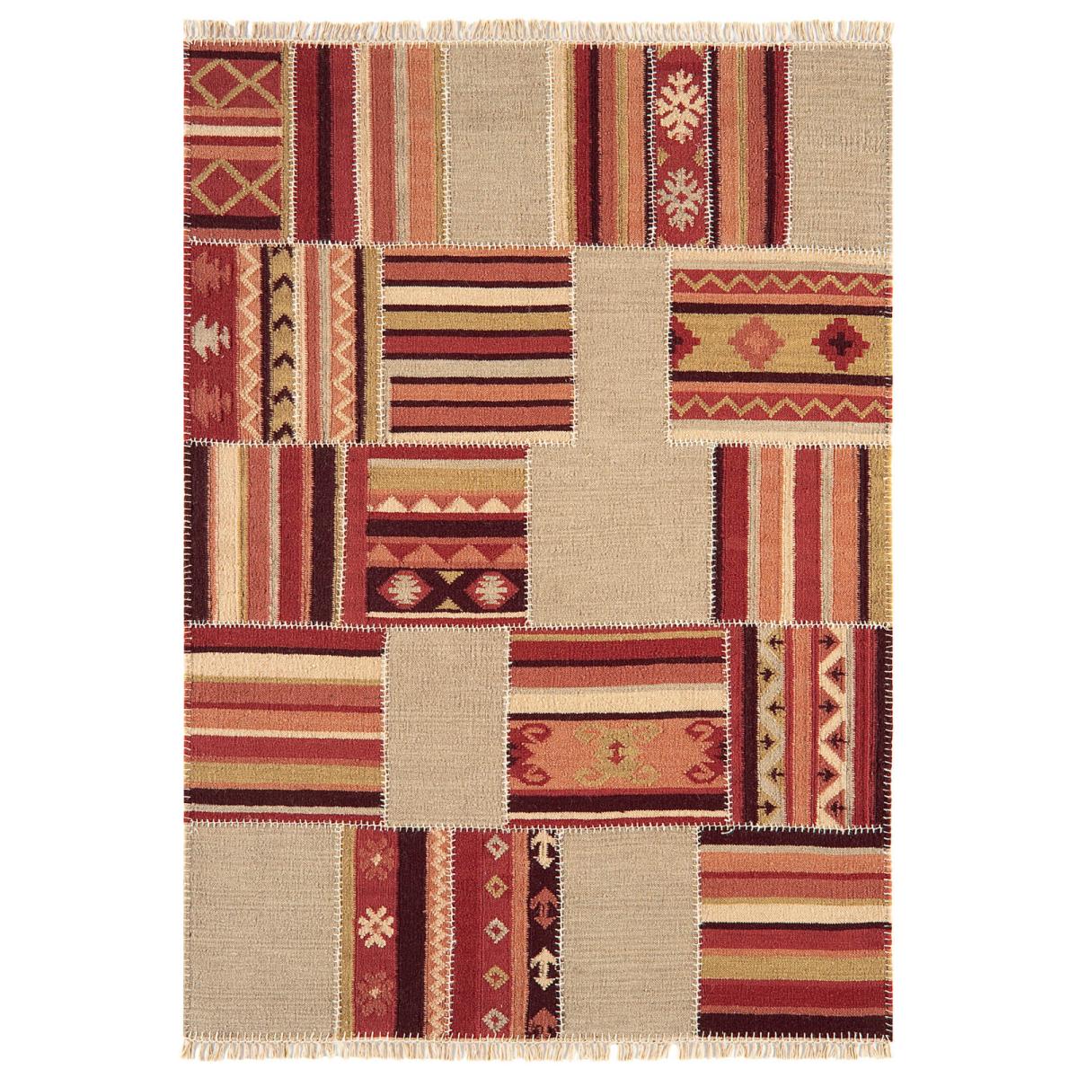 Kelims KP01 Tribal Patchwork Flatweave Rugs in Multi 160x230cm – image 5