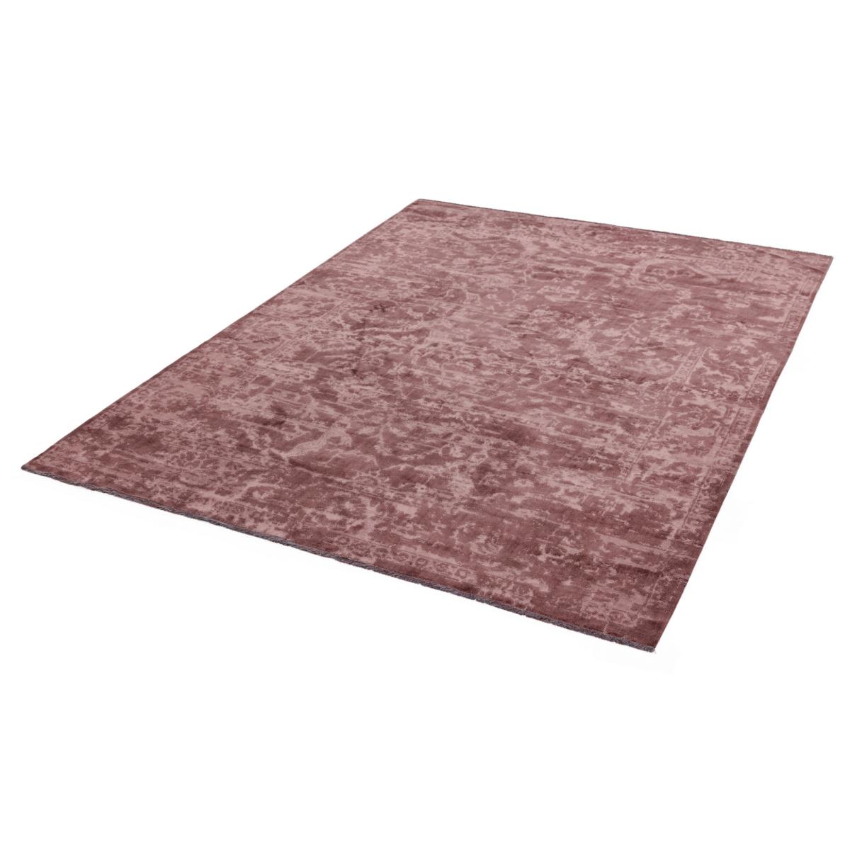 Zehraya Abstract Persian Distressed Rugs in ZE08 Cranberry Red – image 2
