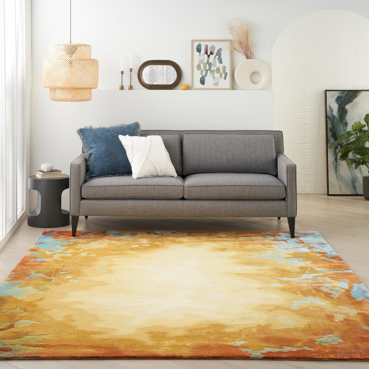 Prismatic Abstract Rugs PRS29 by Nourison in Gold Multicolour236x297cm – image 2