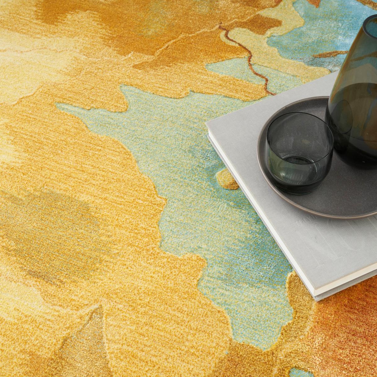 Prismatic Abstract Rugs PRS29 by Nourison in Gold Multicolour236x297cm – image 3