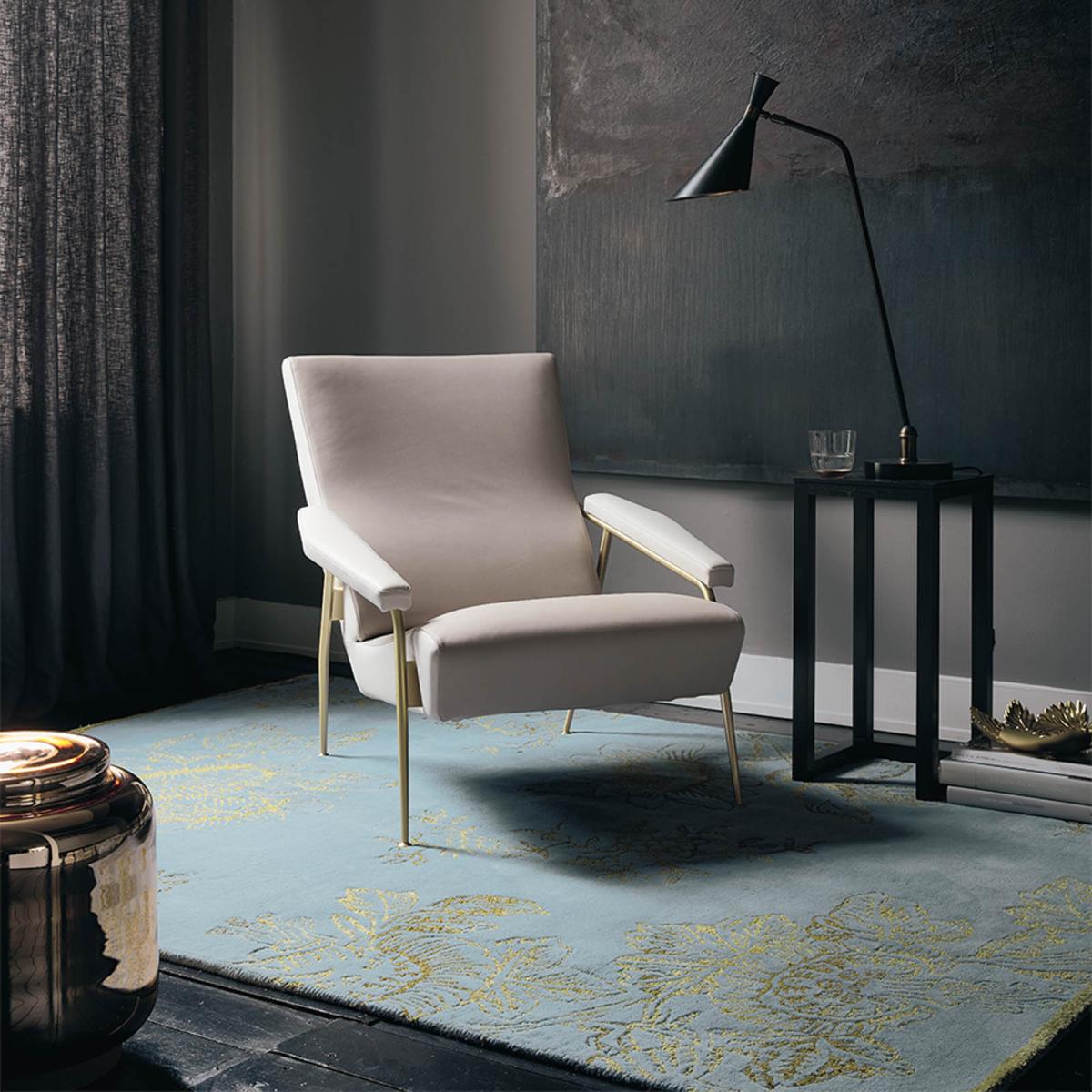 Tonquin Gold Floral Wool Rugs 37008 by Wedgwood in Light Blue 170x240cm – image 1
