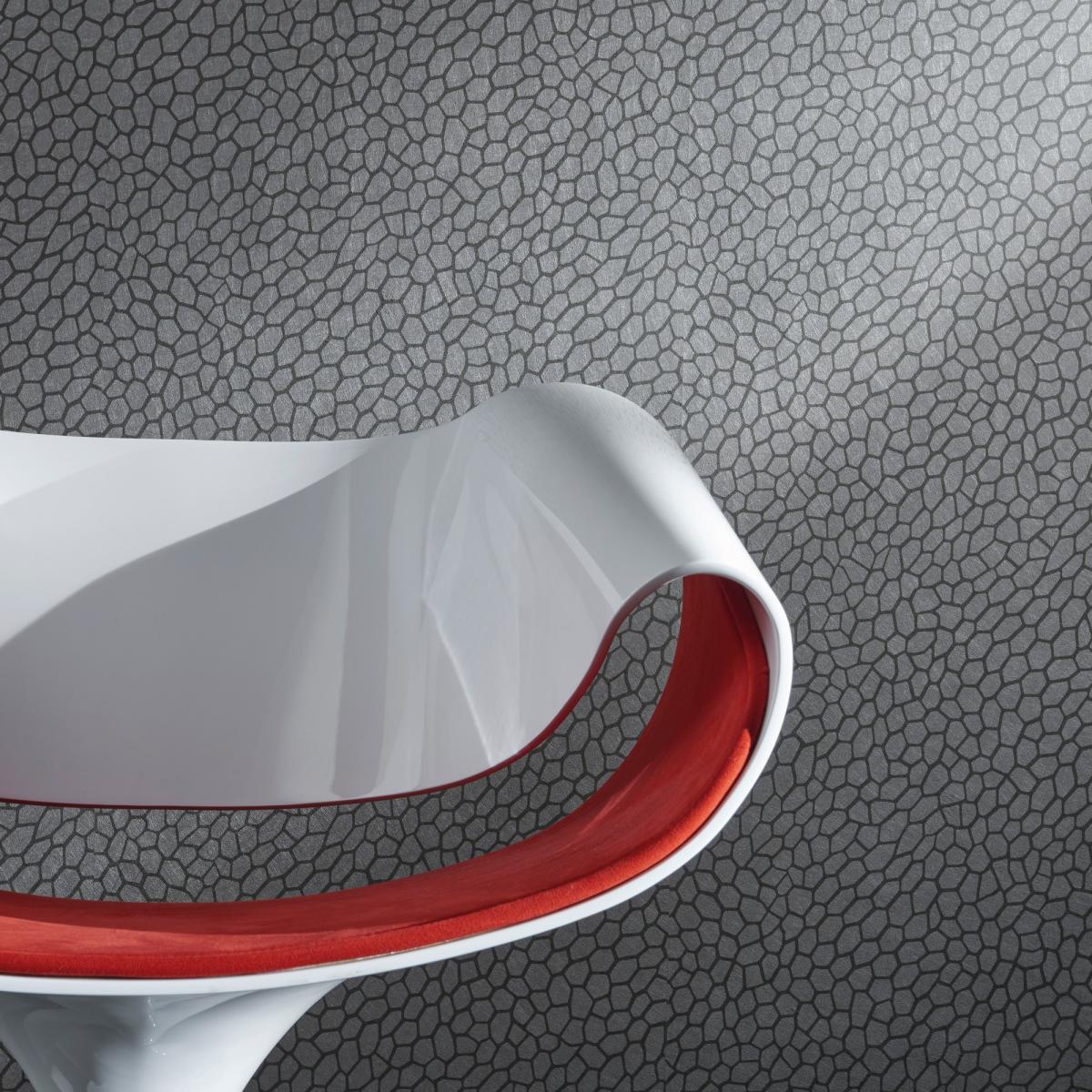 Playa Wallpaper W0058 05 by Clarke and Clarke in Pewter Grey&nbsp;Roll – image 2