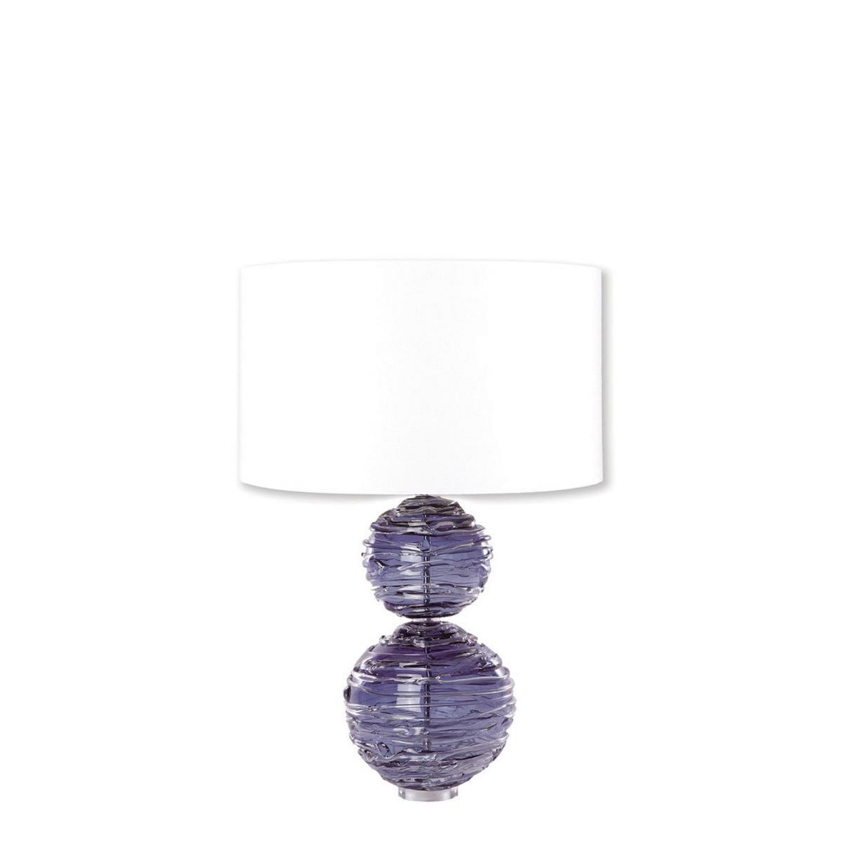 Alfie Crystal Glass Lamp by William Yeoward in Amethyst Purple 60x28cm – image 2