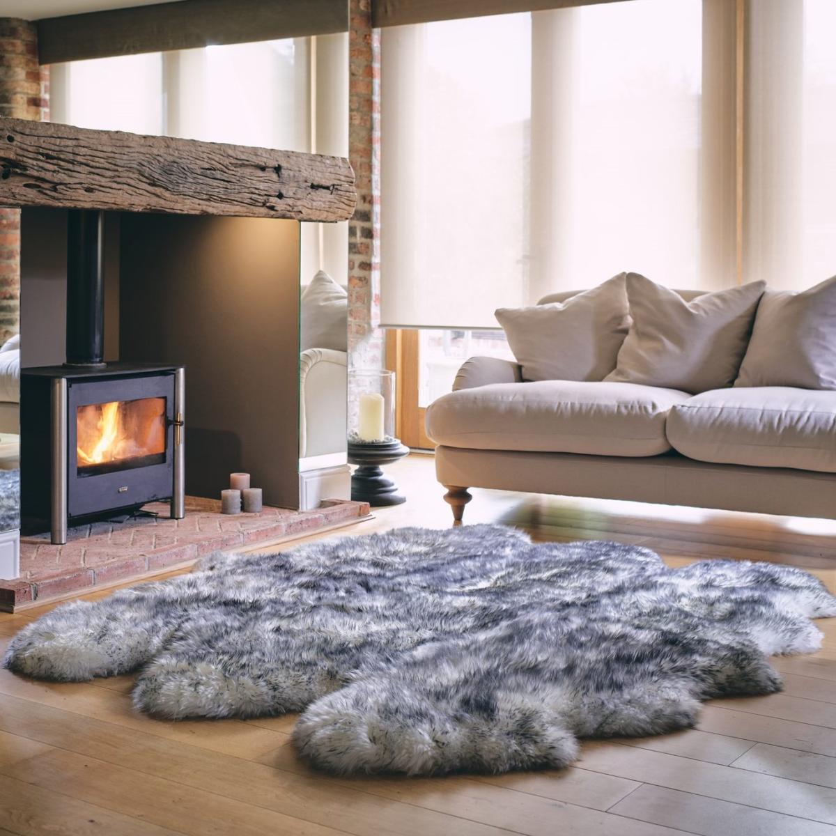 Bowron Sheepskin Rugs in Twilight