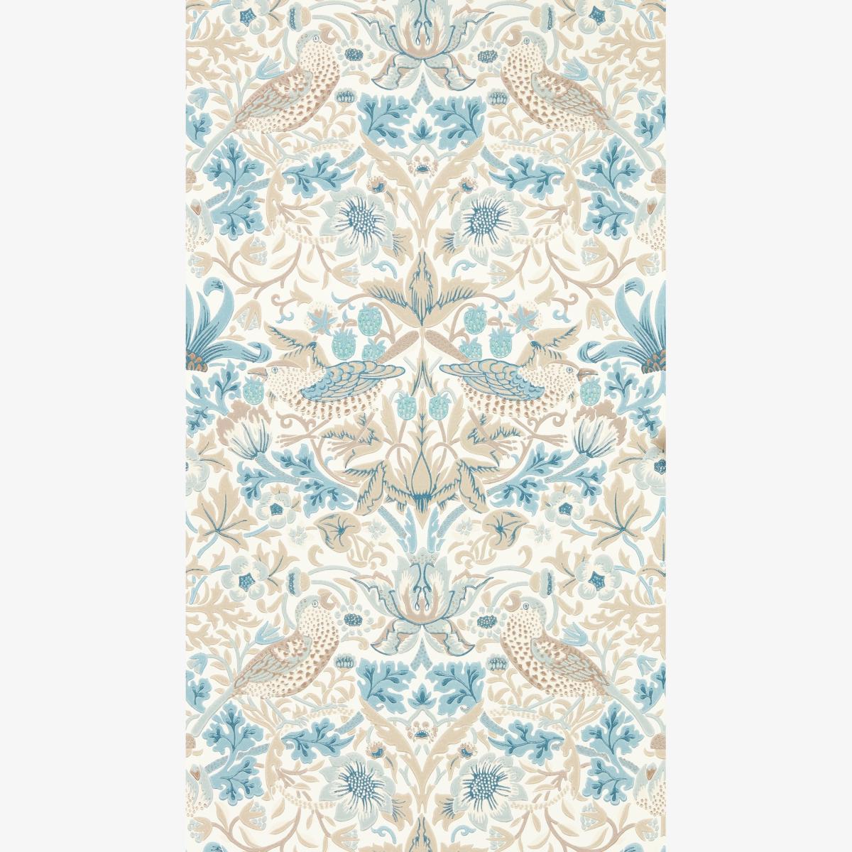 Simply Strawberry Thief Wallpaper 217060 by Morris & Co in Slate Vellum Roll – image 1