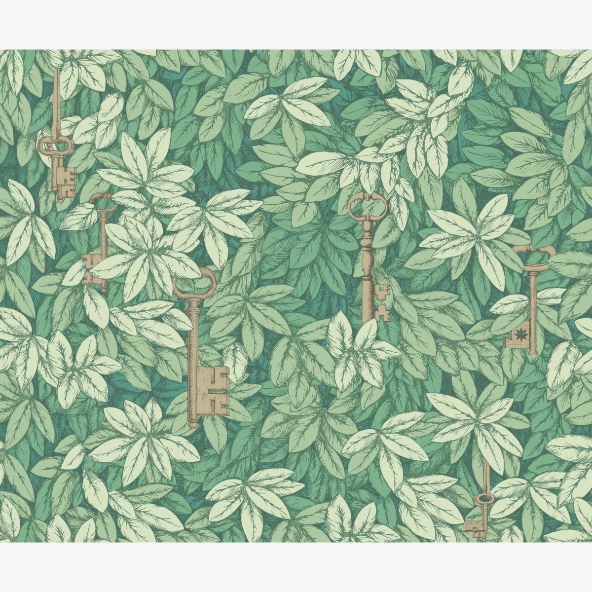 Chiavi Segrete Wallpaper 26050 by Cole & Son in Leaf Green Roll – image 1