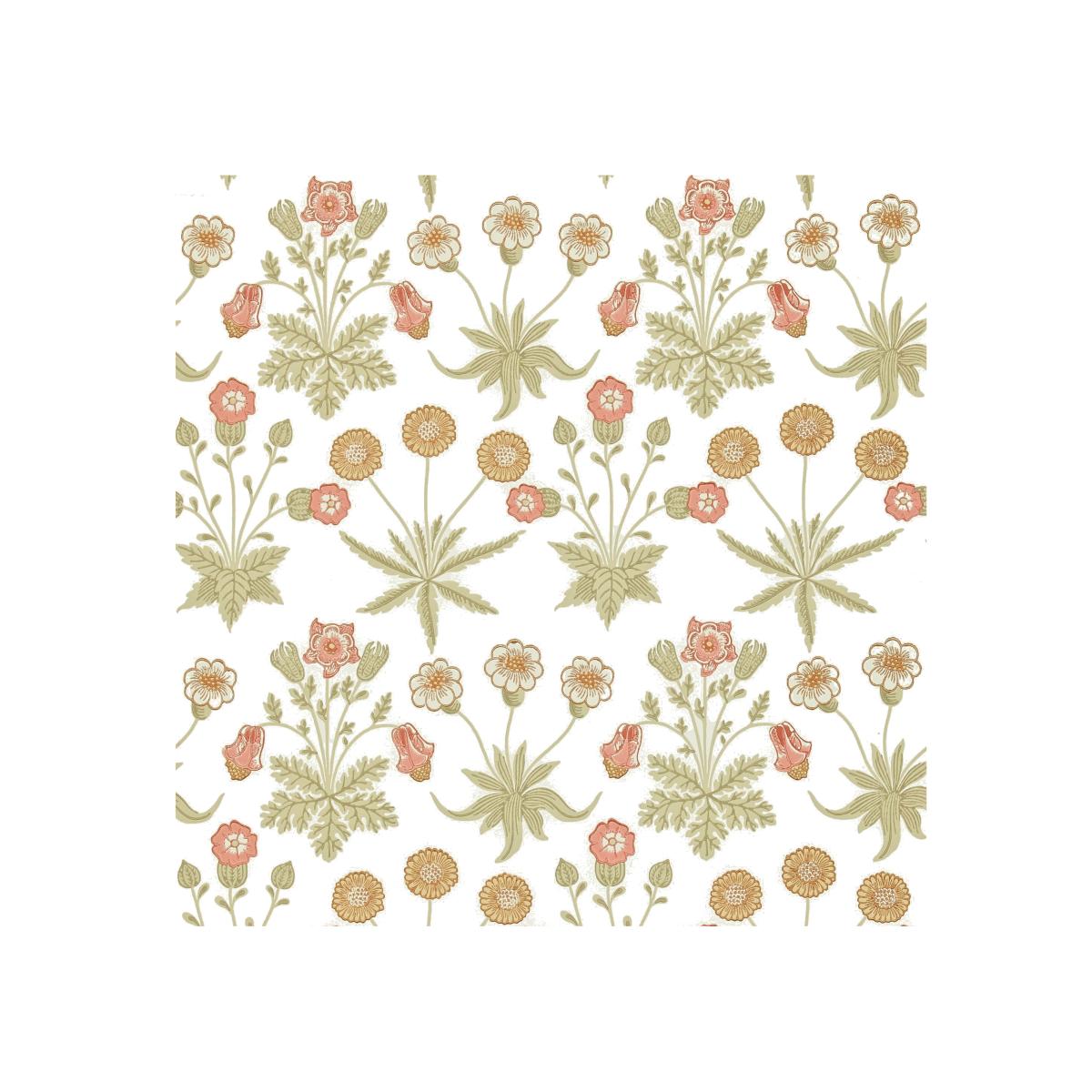 Daisy Wallpaper 212560 by Morris & Co in Coral Manilla Roll