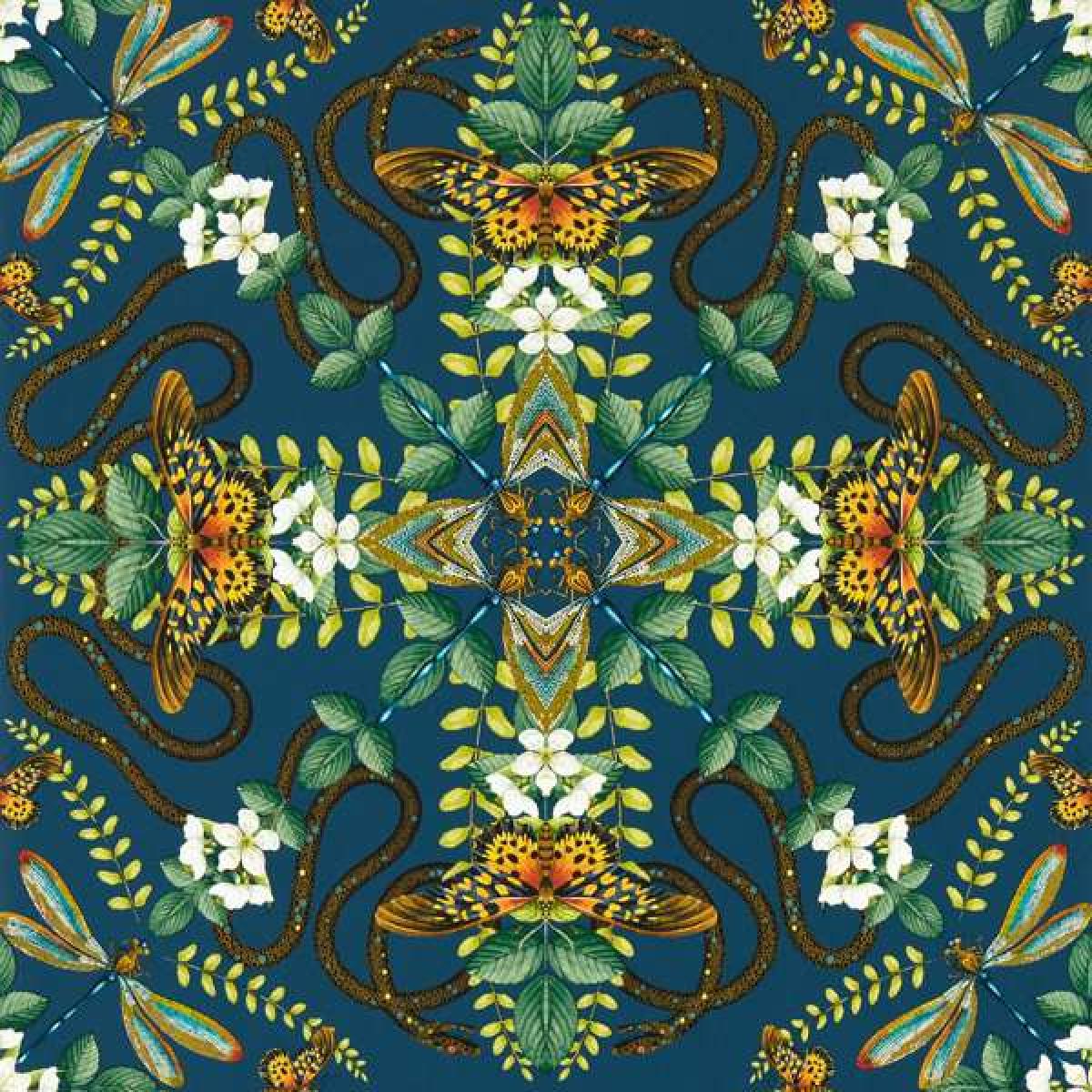 Emerald Forest Wallpaper W0129 03 by Wedgwood in Midnight Roll