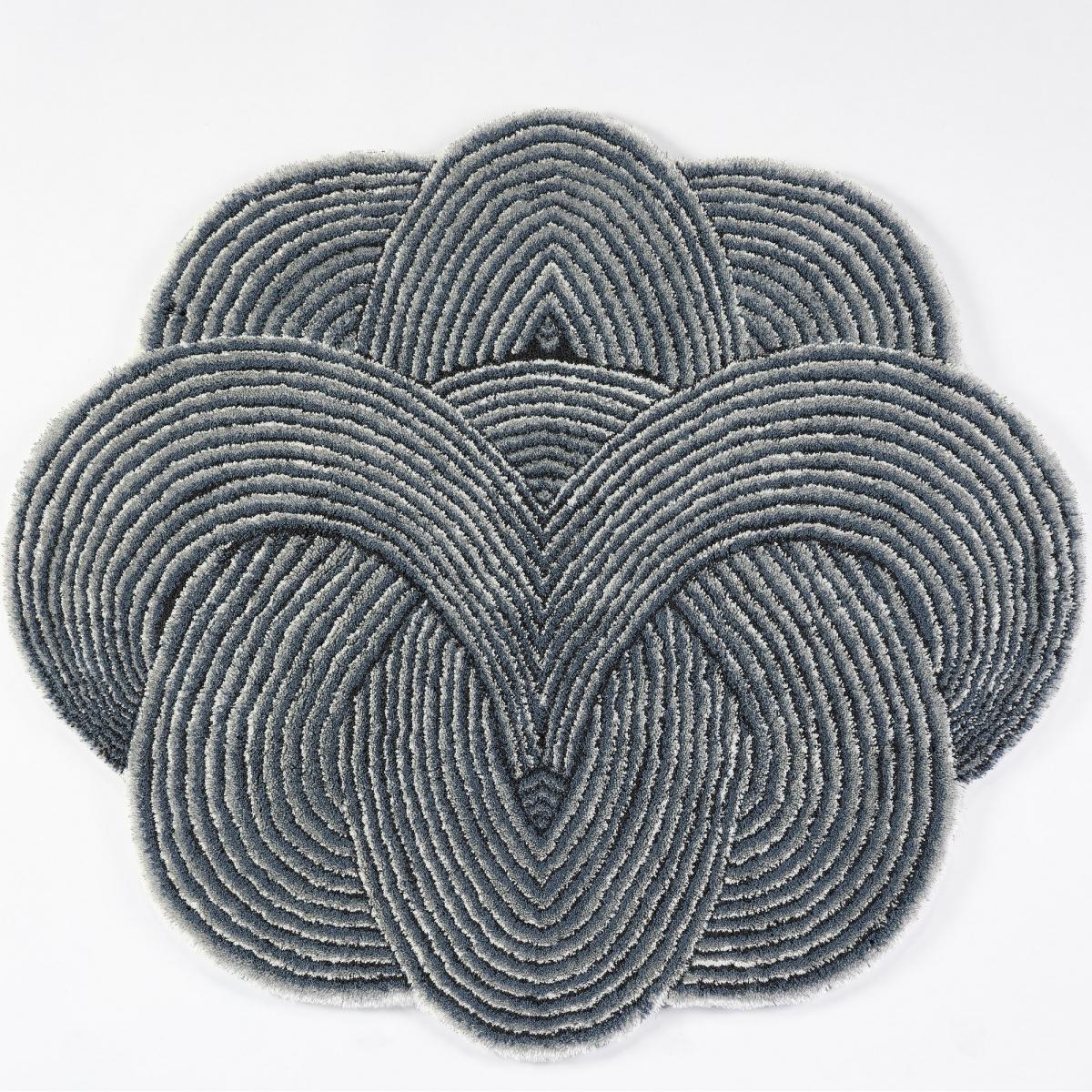 Kyoto 900 Circle Bath Mat in Grey by Designer Abyss & Habidecor 90x100cm – image 5