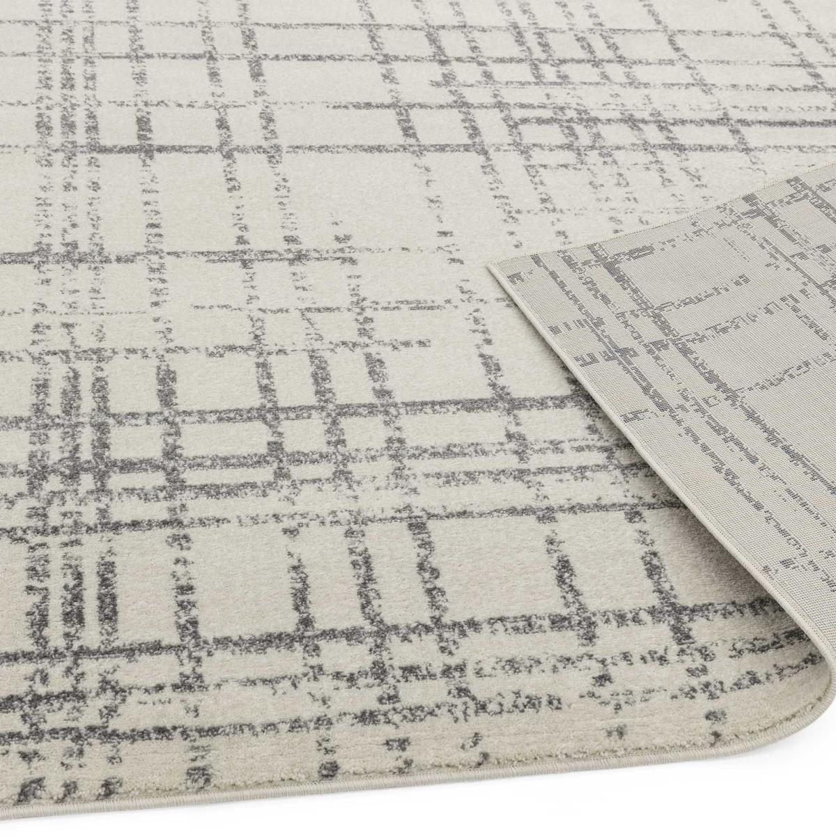 Nova Grid Geometric Rugs NV31in Grey 200x290cm – image 2