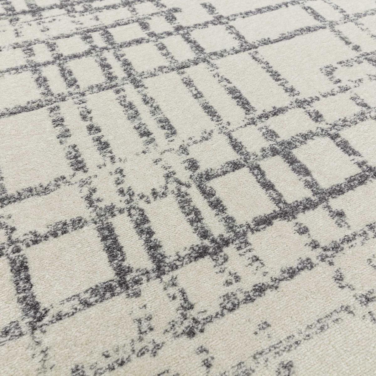 Nova Grid Geometric Rugs NV31in Grey 200x290cm – image 3