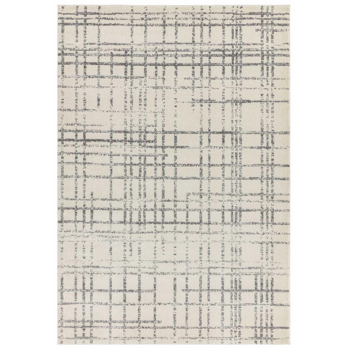 Nova Grid Geometric Rugs NV31in Grey 200x290cm – image 5