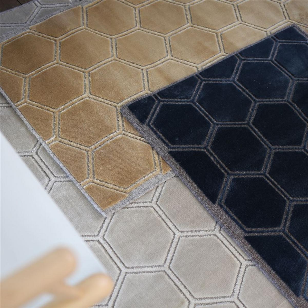 Manipur Geometric Hexagon Rugs in Hemp Beige by Designers Guild – image 2