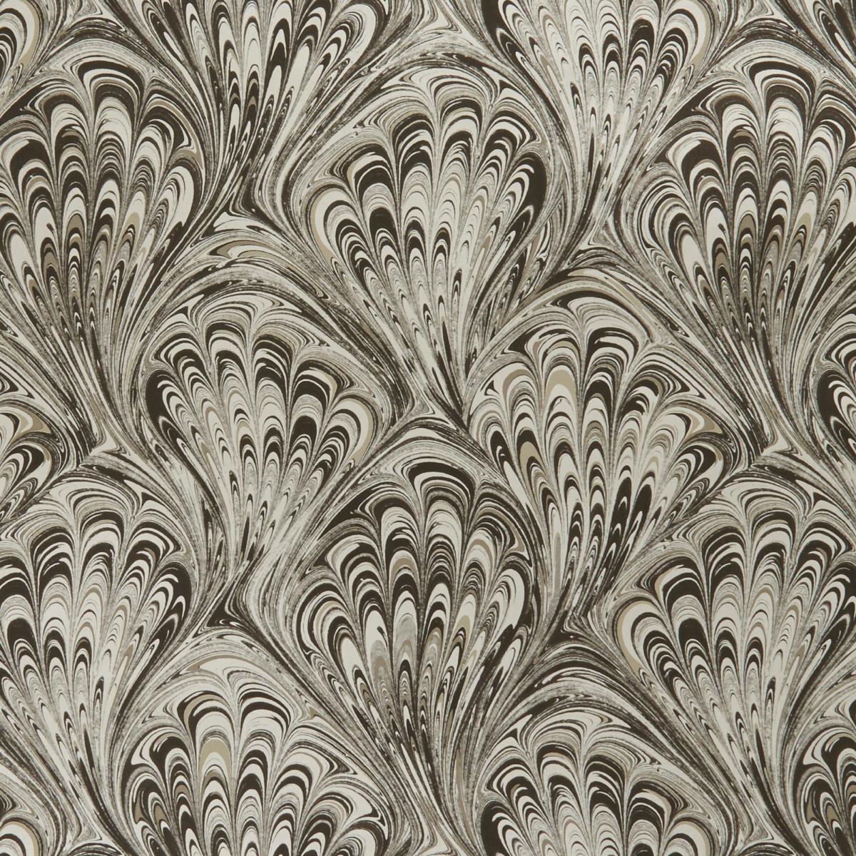 Pavone Wallpaper W0095 02 by Clarke and Clarke in Charcoal Gold Roll