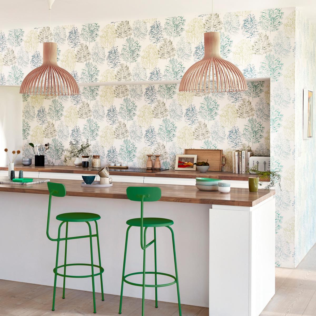 Soetsu Tree Wallpaper 112002 by Scion in Kiwi Slate Grey&nbsp;Roll – image 2