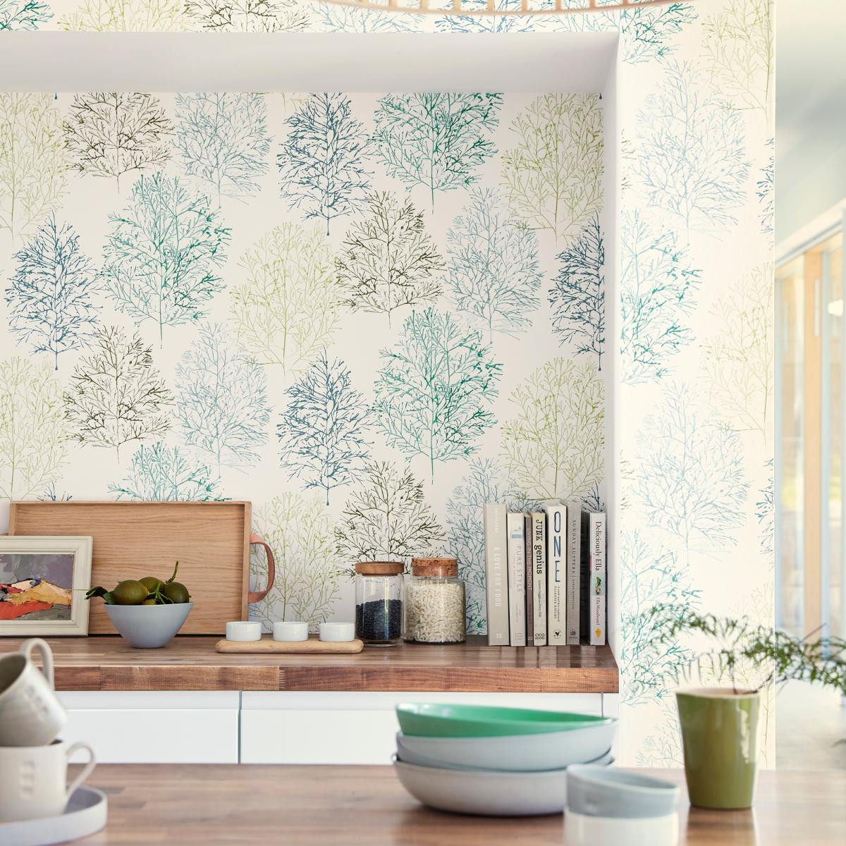 Soetsu Tree Wallpaper 112002 by Scion in Kiwi Slate Grey&nbsp;Roll – image 3