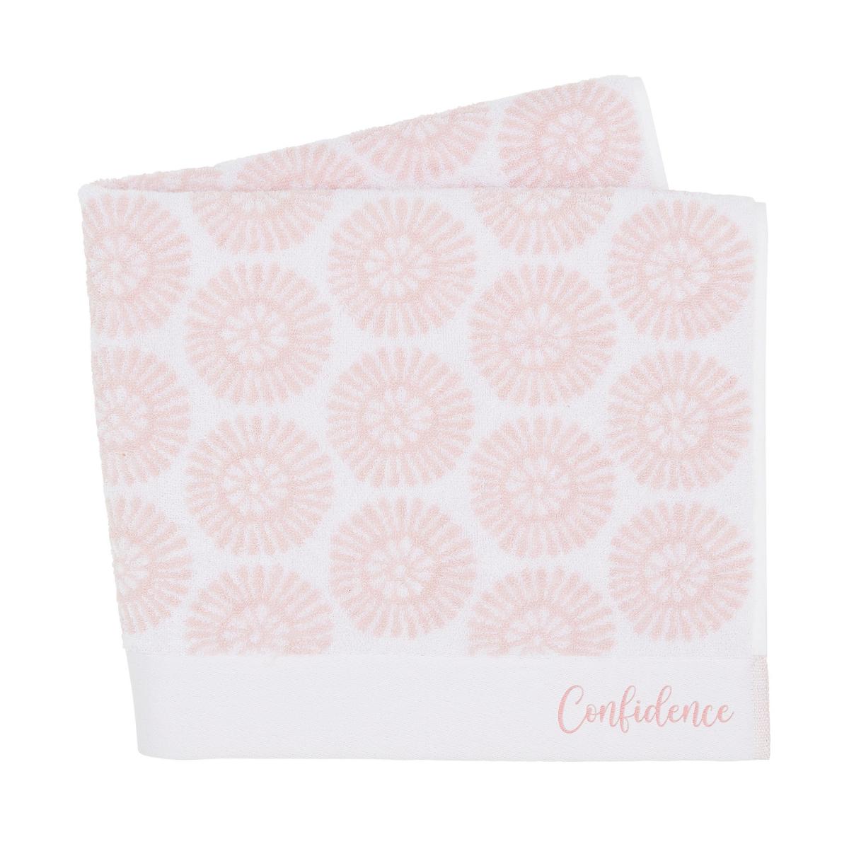 Confidence Floral Petal Towels by Katie Piper in Blush Grapefruit Pink 90x150cm – image 2